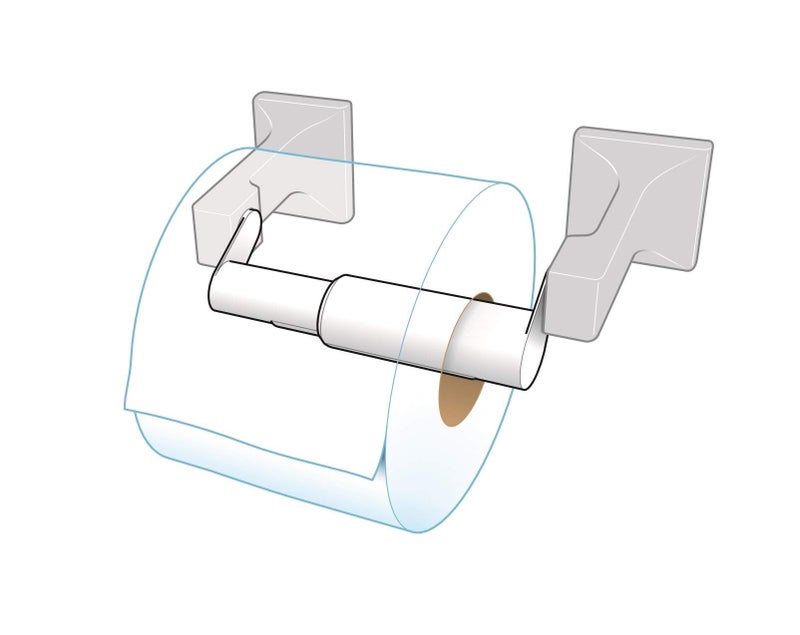 Teravan Standard Toilet Paper Holder Extender for Extra-Large Rolls â€“ Perfect for Double, Triple Rolls in Regular or Ceramic Bathroom Wall Holders, Black, 1 Unit - Image 2
